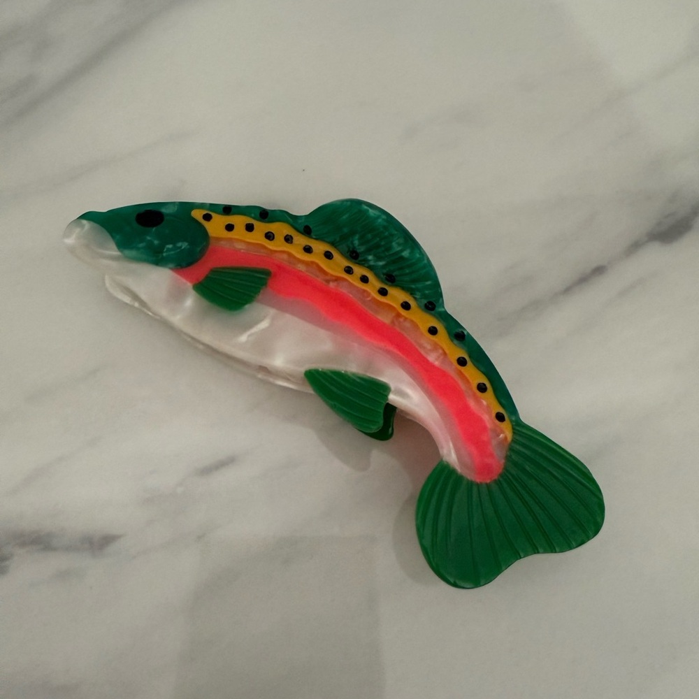 Rainbow Trout Fish Hair Clip